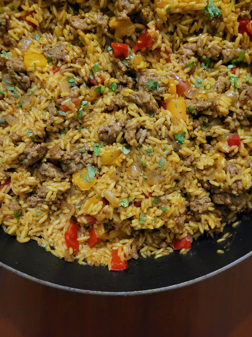 One-Pot Spiced Sausage, Pepper and Onion&nbsp;Rice