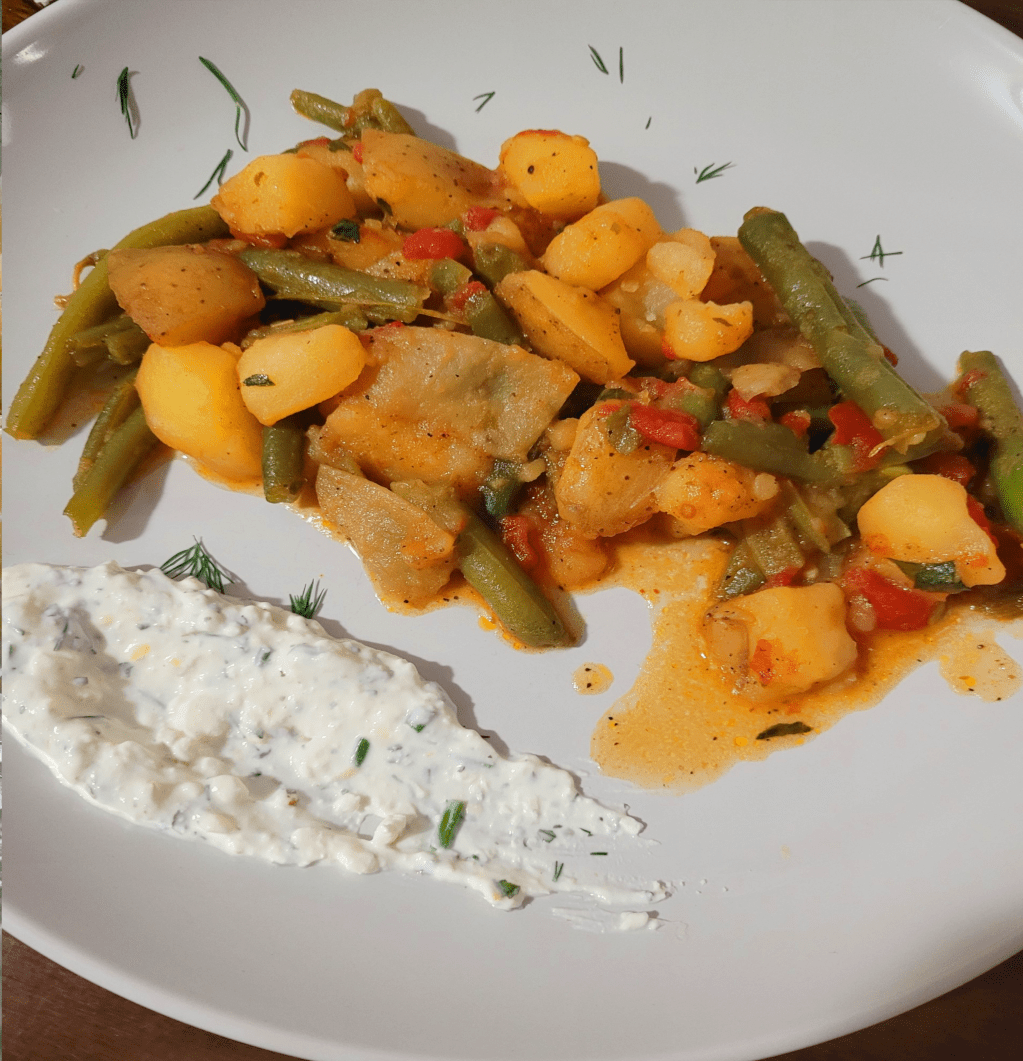 Greek Braised Green Beans with&nbsp;Potatoes