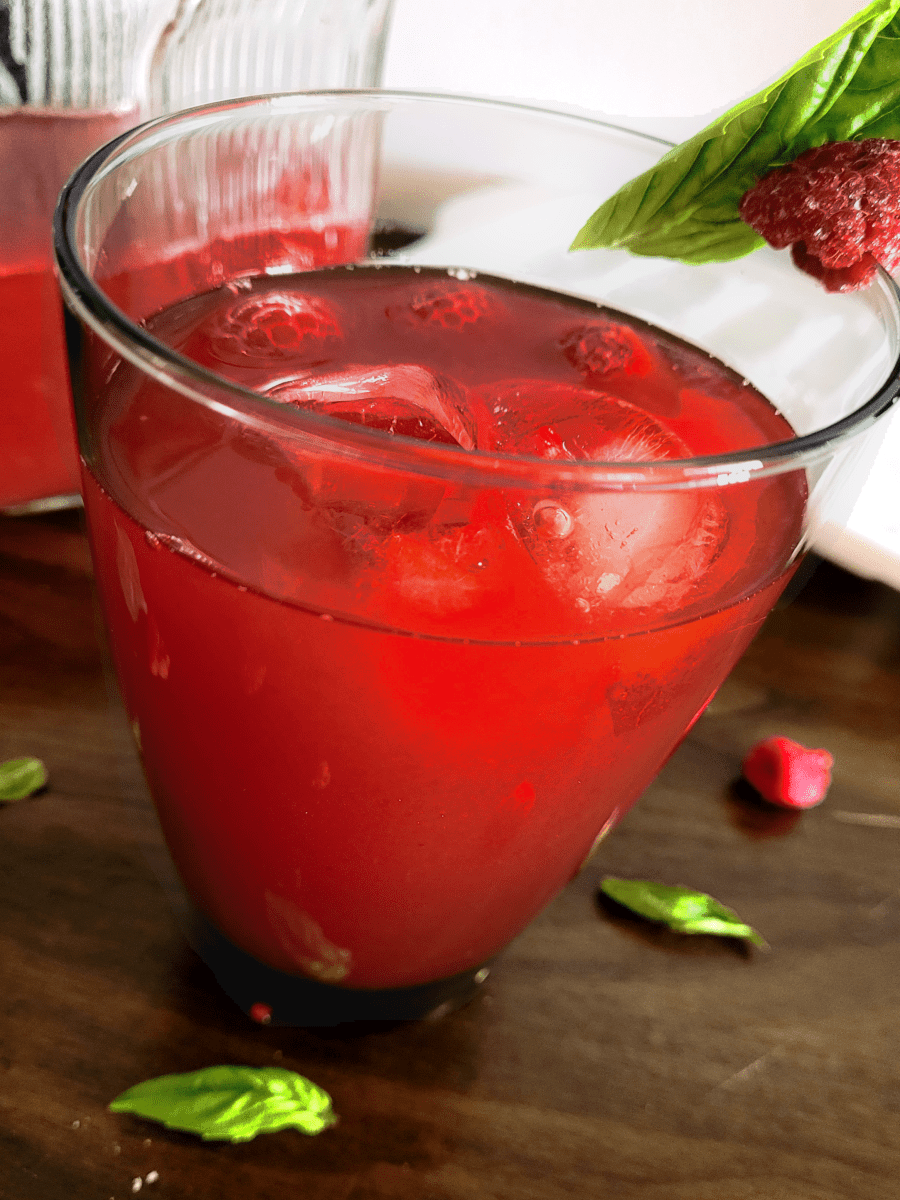 Raspberry-Basil Iced Tea