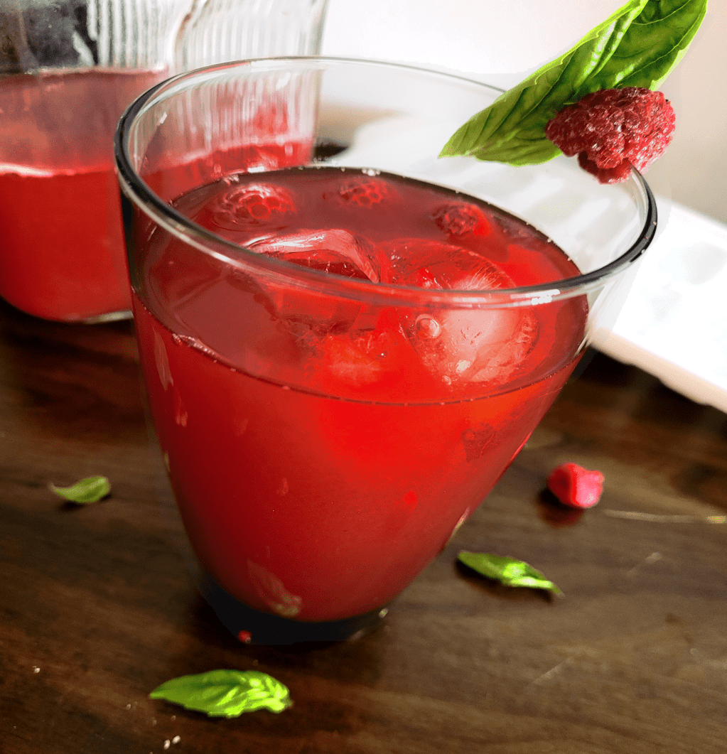 Raspberry-Basil Iced Tea