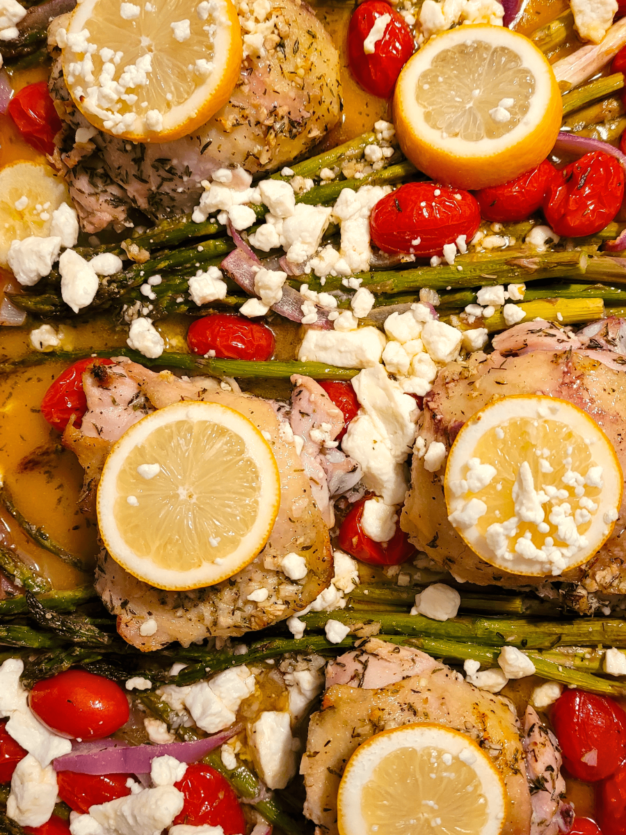 Greek Feta Chicken & Vegetable Sheet Pan&nbsp;Dinner