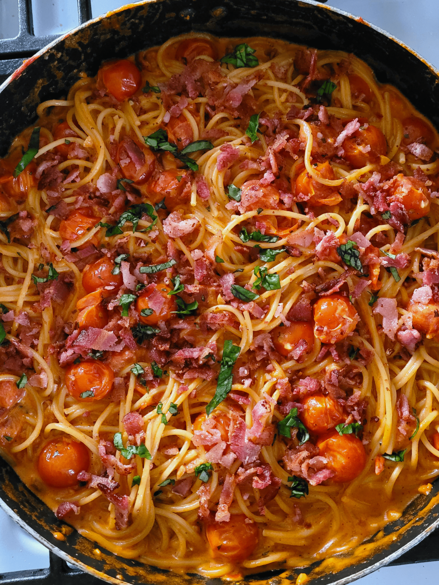 Creamy Bacon Tomato&nbsp;Pasta