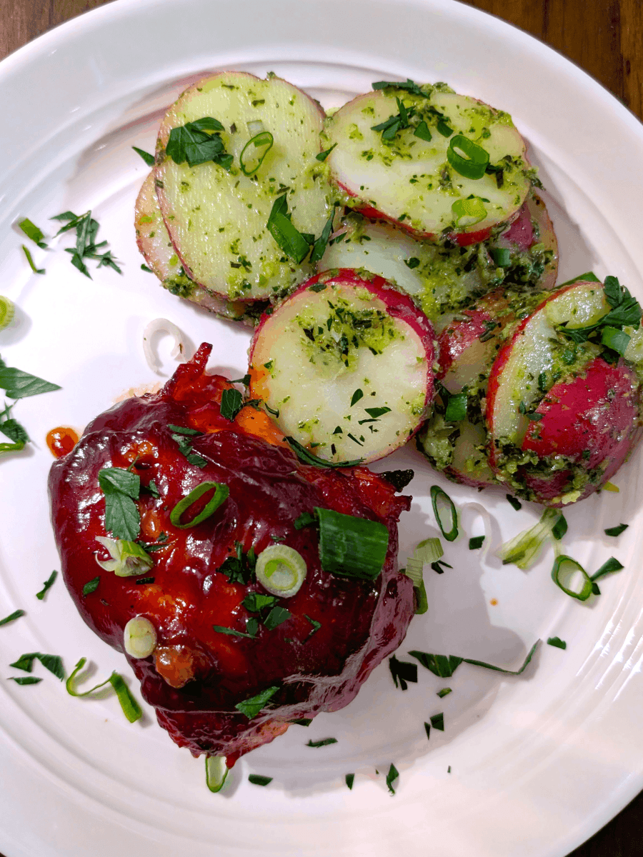 BBQ Chicken Thighs with Herbed Potato&nbsp;Salad