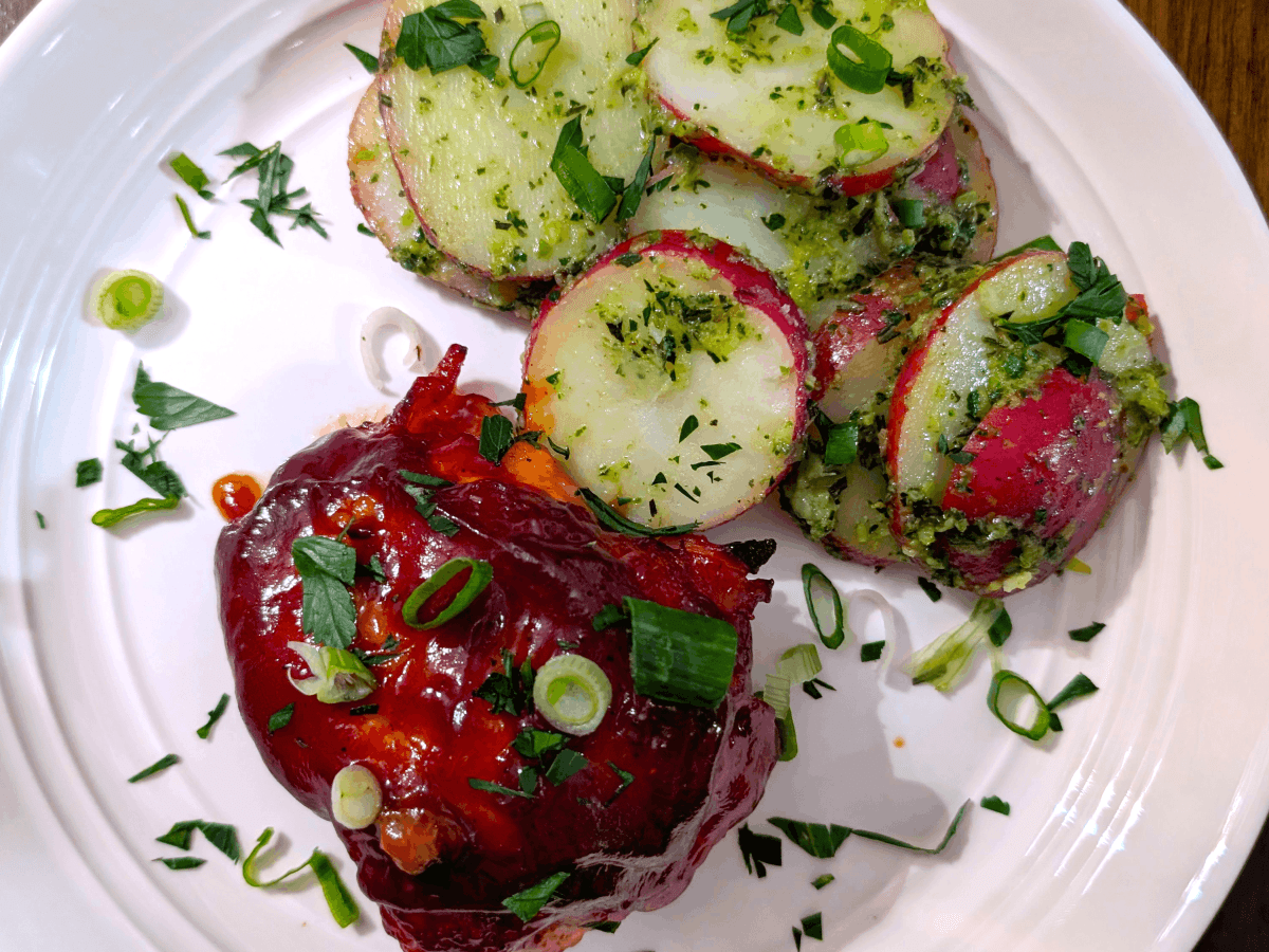 BBQ Chicken Thighs with Herbed Potato&nbsp;Salad