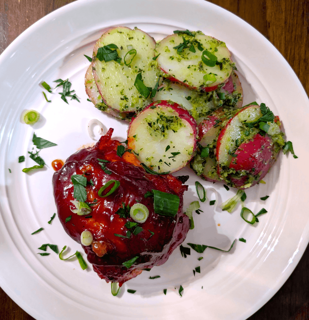 BBQ Chicken Thighs with Herbed Potato&nbsp;Salad
