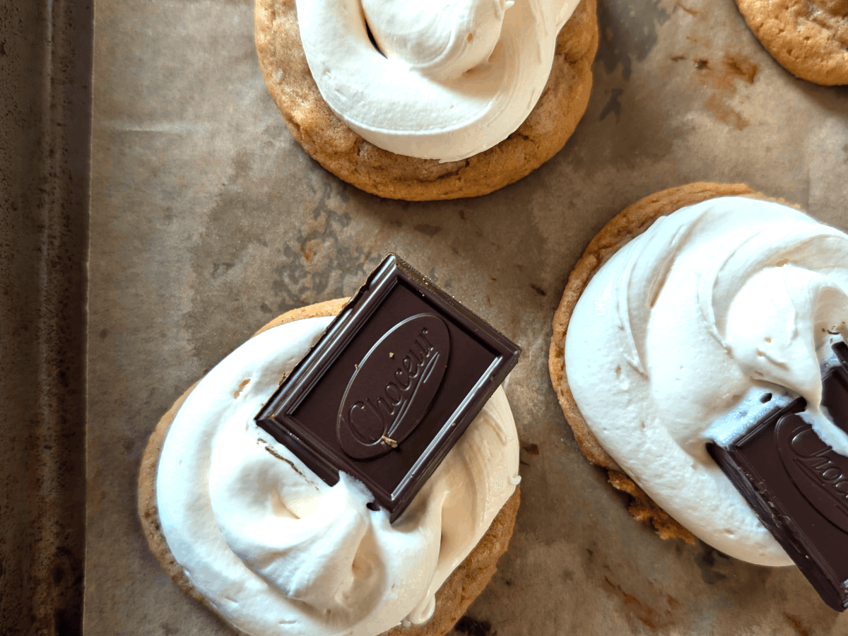 S’mores Cookies with Marshmallow Fluff&nbsp;Frosting