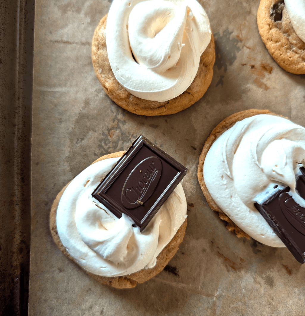 S’mores Cookies with Marshmallow Fluff&nbsp;Frosting